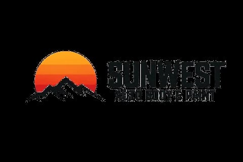 Sunset Ridge Management logo featuring an orange and red gradient sun setting behind mountain silhouettes